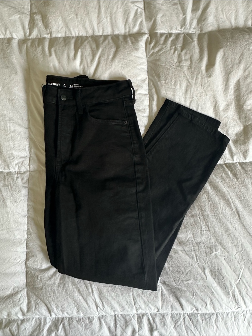 TALL Old Navy Black High Rise OG Straight Jeans